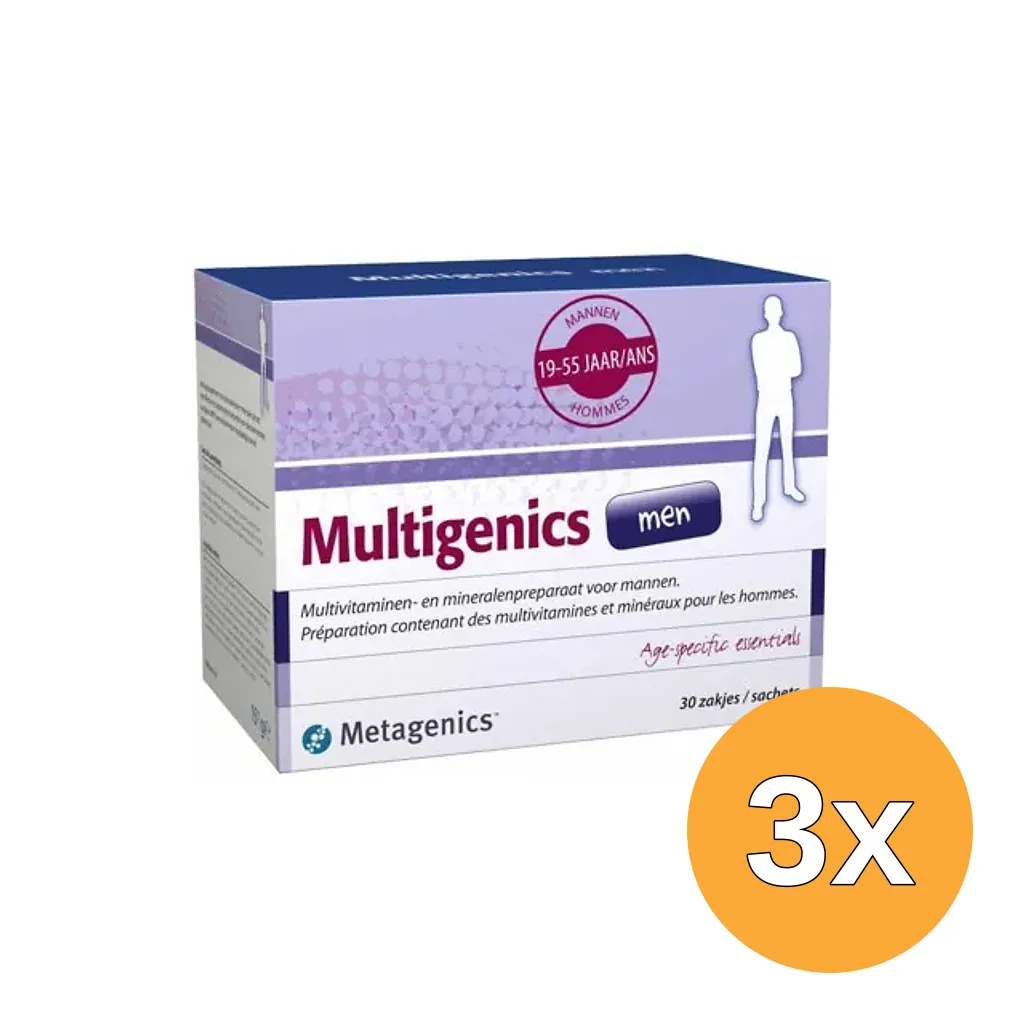 3x Metagenics MultiGenics Men (30 zakjes)