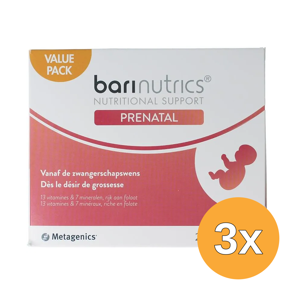 3x Barinutrics Prenatal NFD (150 capsules)