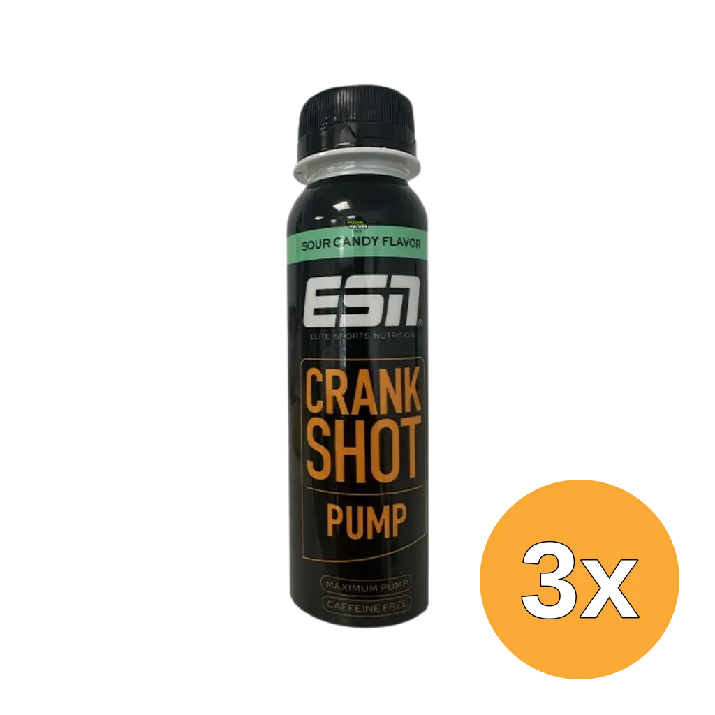 3x ESN Crank Pump Shot Sour Candy (95 ml)