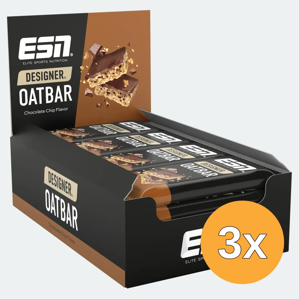 3x ESN Designer Oatbar Chocolate Chip (12 x 100g)