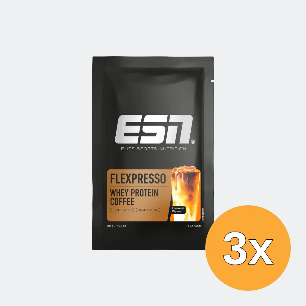 3x ESN FLEXPRESSO Protein Coffee Caramel (30 gr)