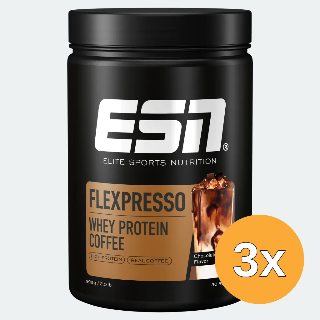 3x ESN FLEXPRESSO Protein Coffee Chocolate (908 gr)