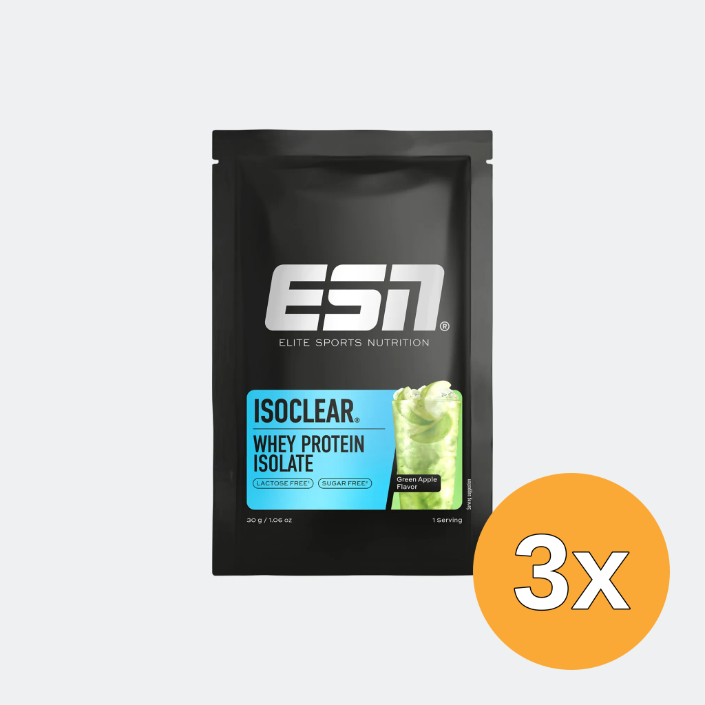 3x ESN ISOCLEAR Whey Isolate Green Apple (30 gr)
