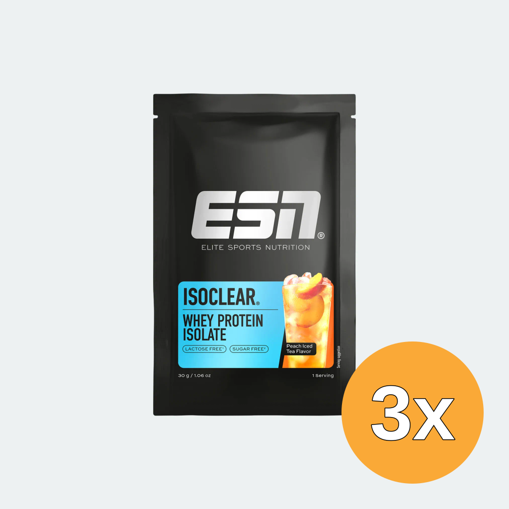 3x ESN ISOCLEAR Whey Isolate Peach Iced Tea (30 gr)