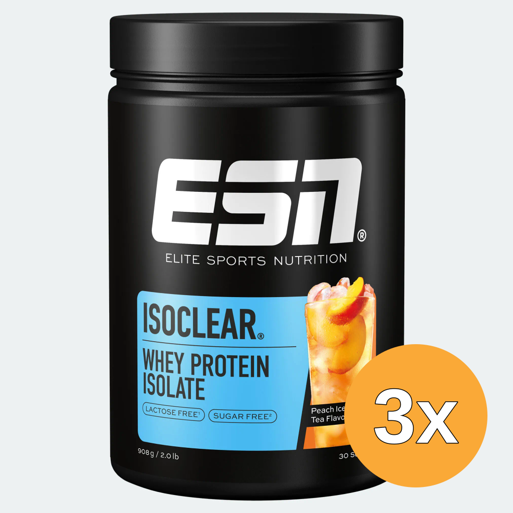 3x ESN ISOCLEAR Whey Isolate Peach Iced Tea (908 gr)