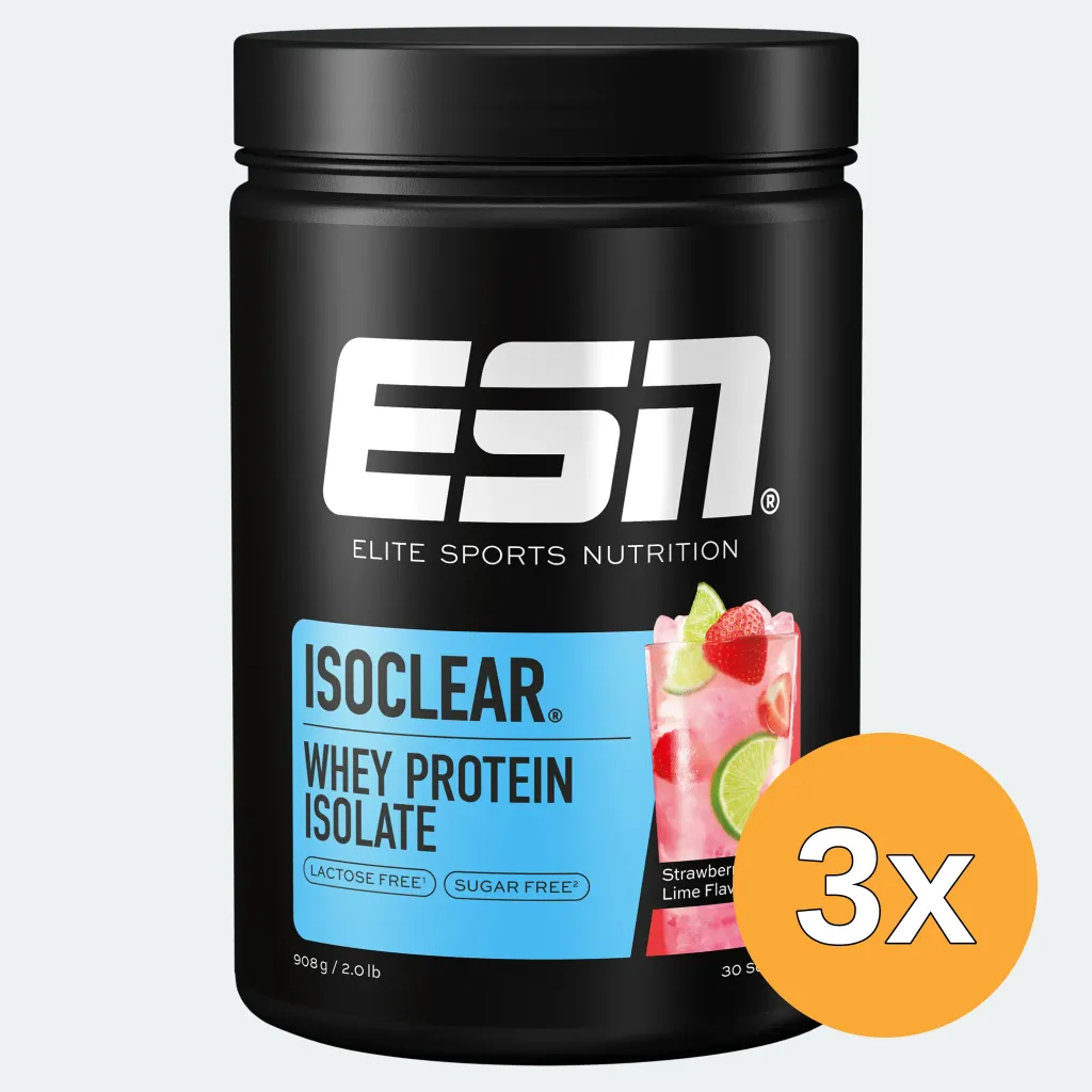 3x ESN ISOCLEAR Whey Isolate Strawberry Lime (908 gr)