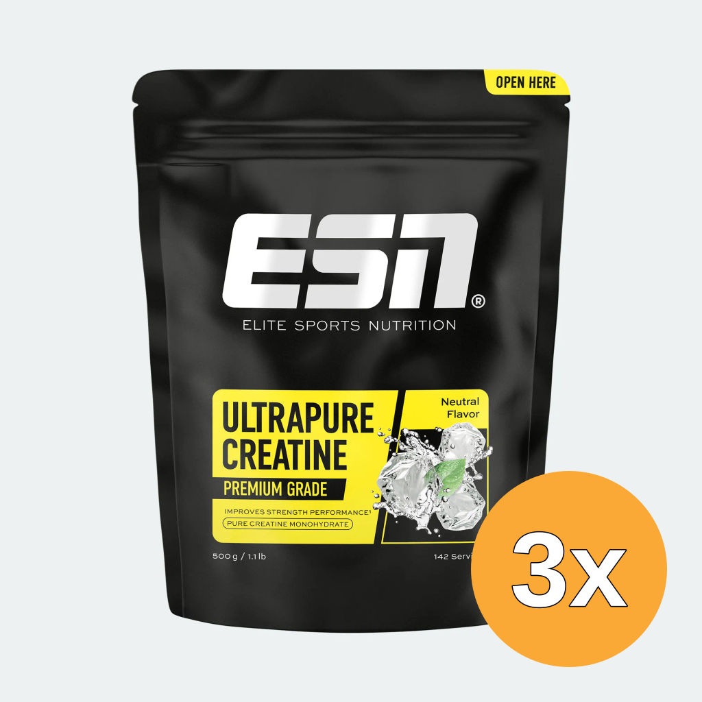 3x ESN Ultrapure Creatine Pulver Neutral (500 gr)