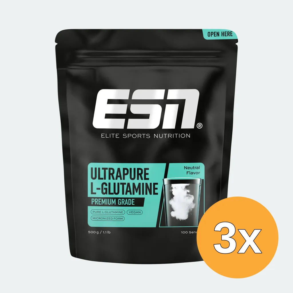 3x ESN Ultrapure L-Glutamine Powder (500 gr)