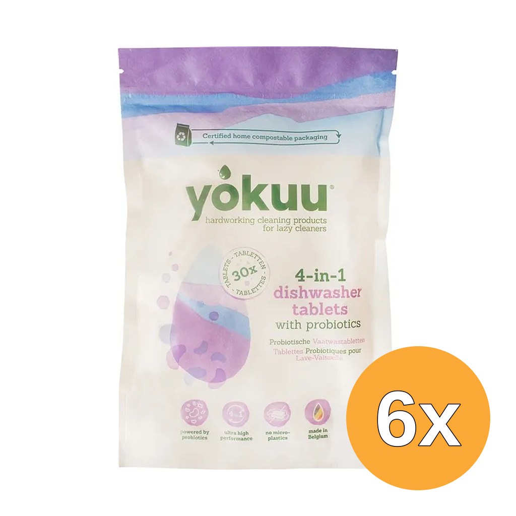 6x Yokuu Vaatwastabletten All-In-1 (30 stuks)