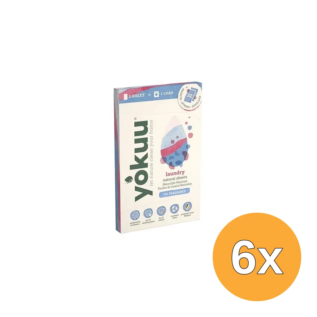 6x Yokuu Wasstrips 0% Fragrance (96 gr)