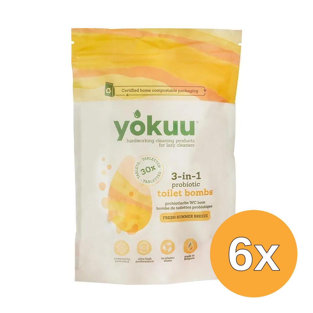 6x Yokuu Wc-Reiniger Fresh Summer Breeze (30 stuks)