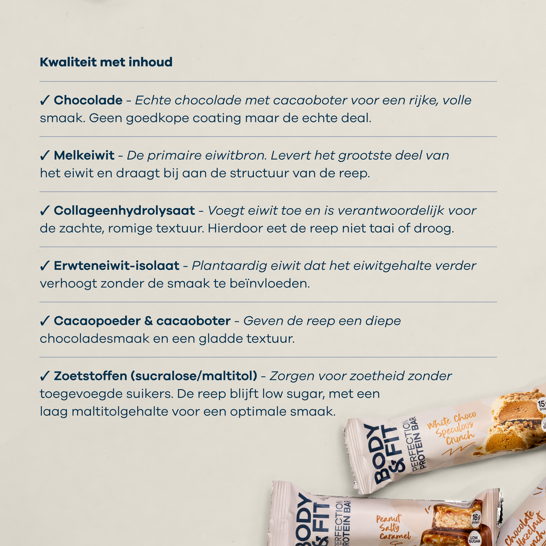 Body & Fit Body&fit Protein Perfection White Choco Speculoos Crunch (55 gr) - image 2
