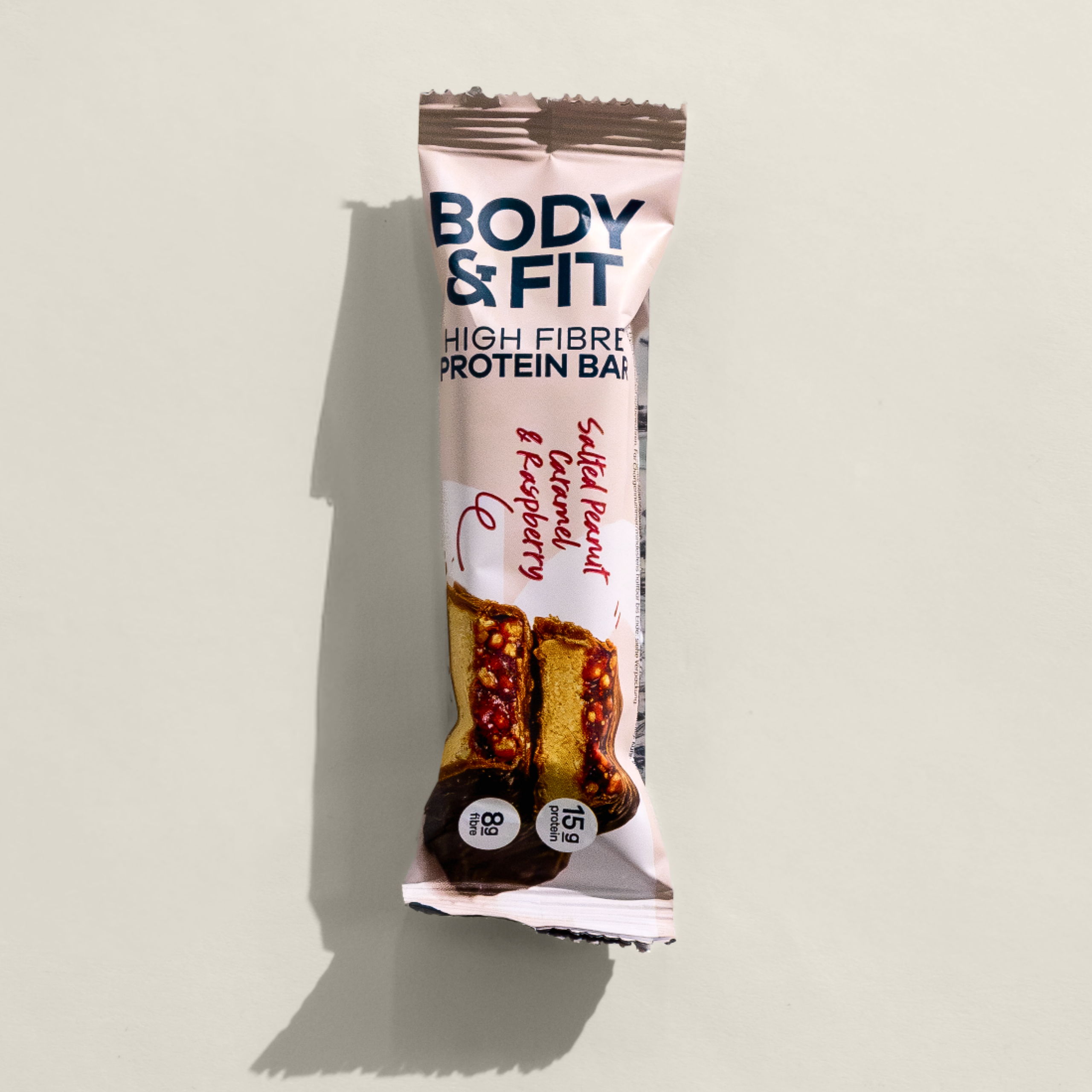 Body & Fit Body&fit High Fibre Salted Peanut Caramel Raspberry (50 gr)