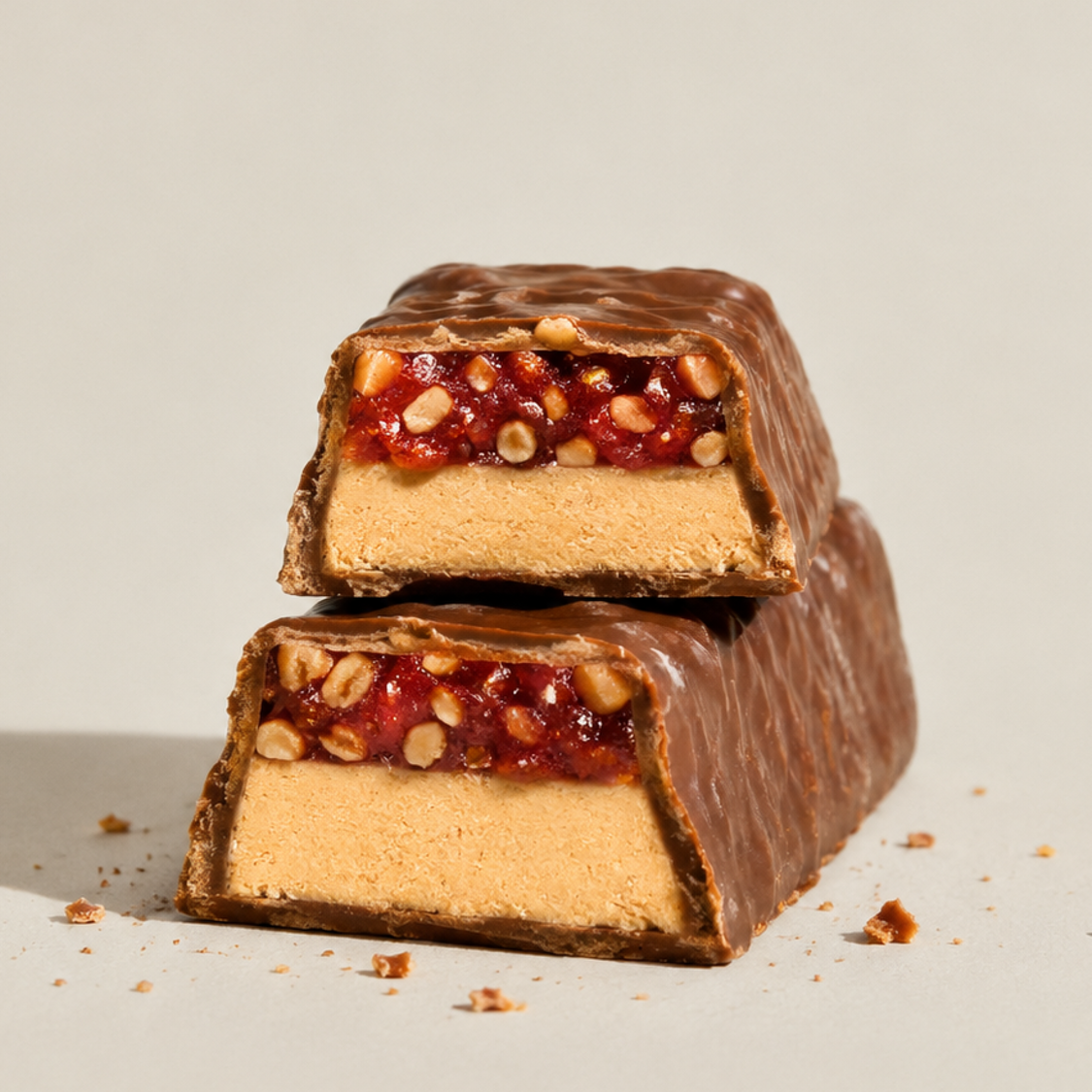 Body & Fit Body&fit High Fibre Salted Peanut Caramel Raspberry (50 gr)