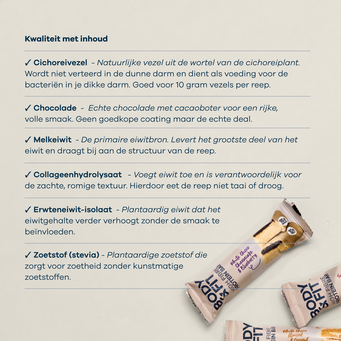 Body & Fit Body&fit High Fibre White Choco Almond Coconut (50 gr) - image 2