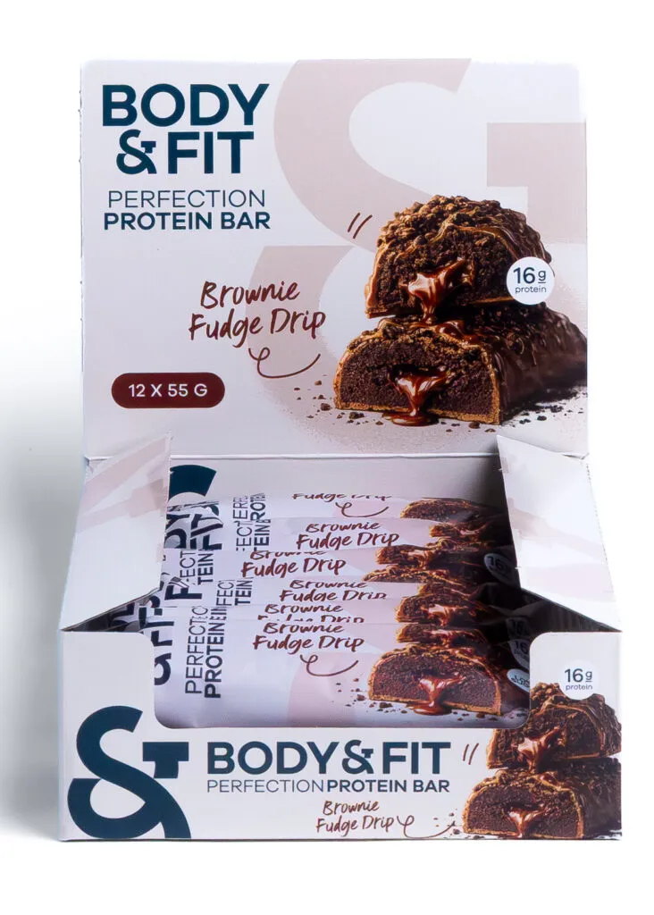 Body & Fit Body&fit Protein Perfection Brownie Fudge Drip (12 x 55 gr)