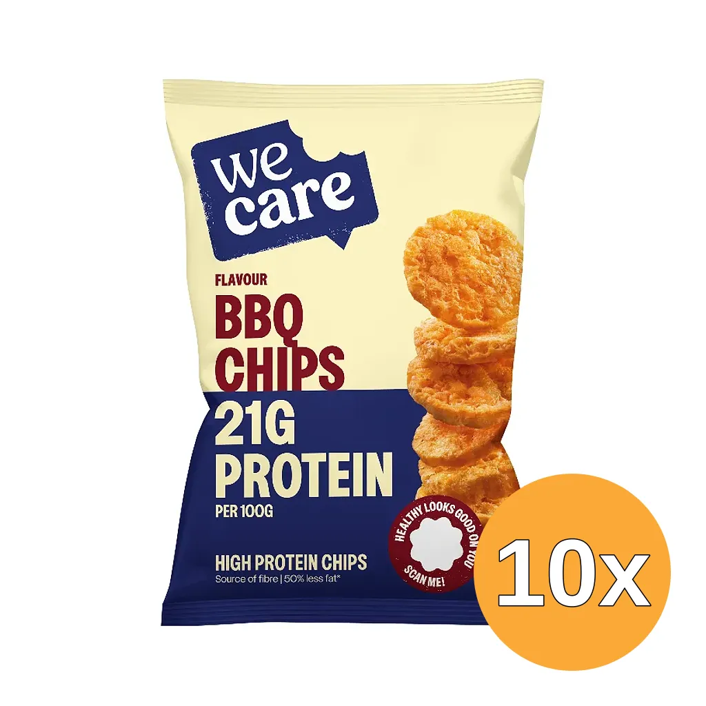 10x WeCare High Protein BBQ Chips (60 gr)