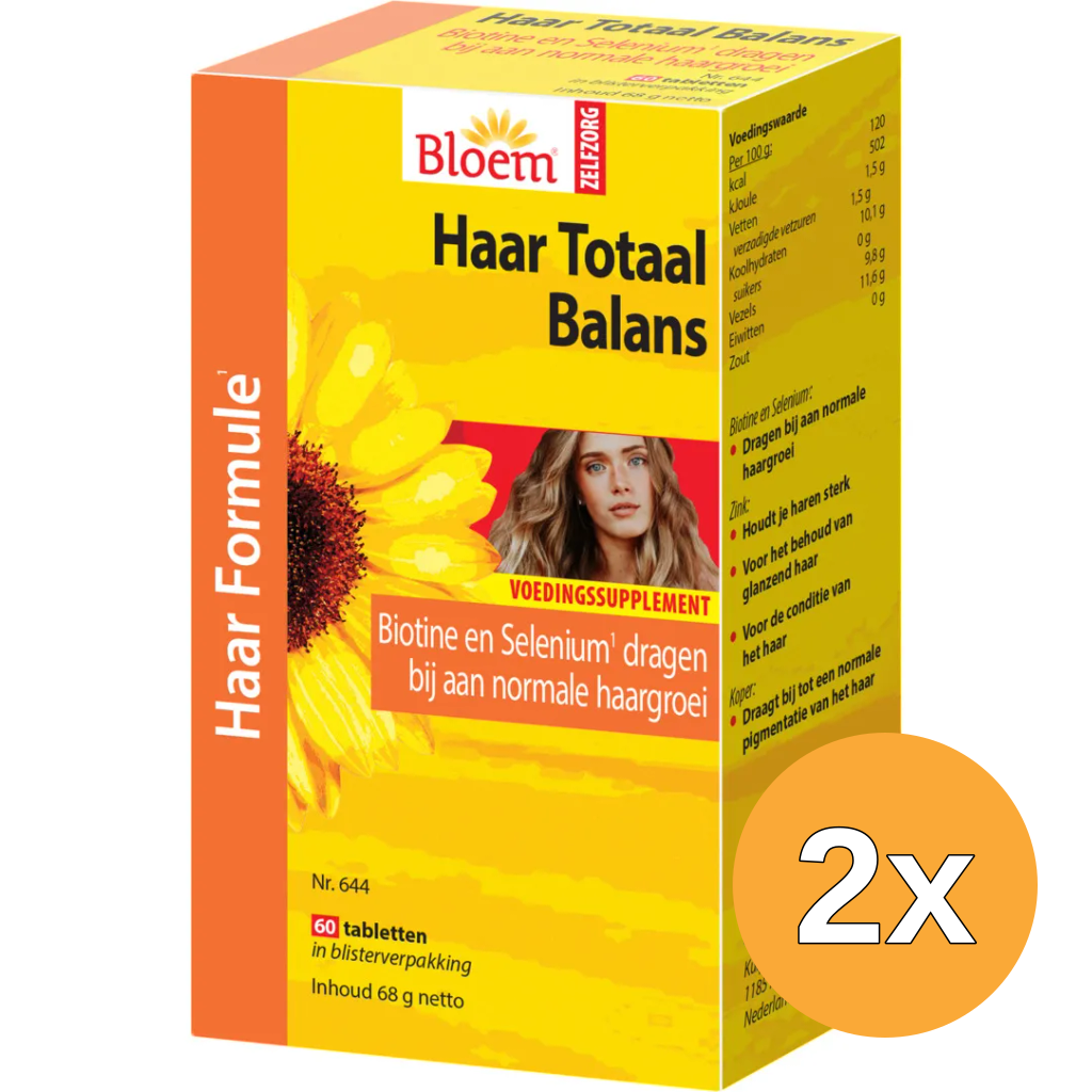 2x Bloem Haar Totaal Balans (60 tabletten)