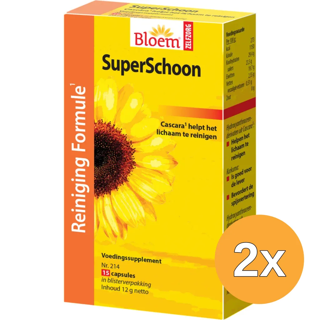 2x Bloem Super Schoon Reinigingskuur (15 capsules)