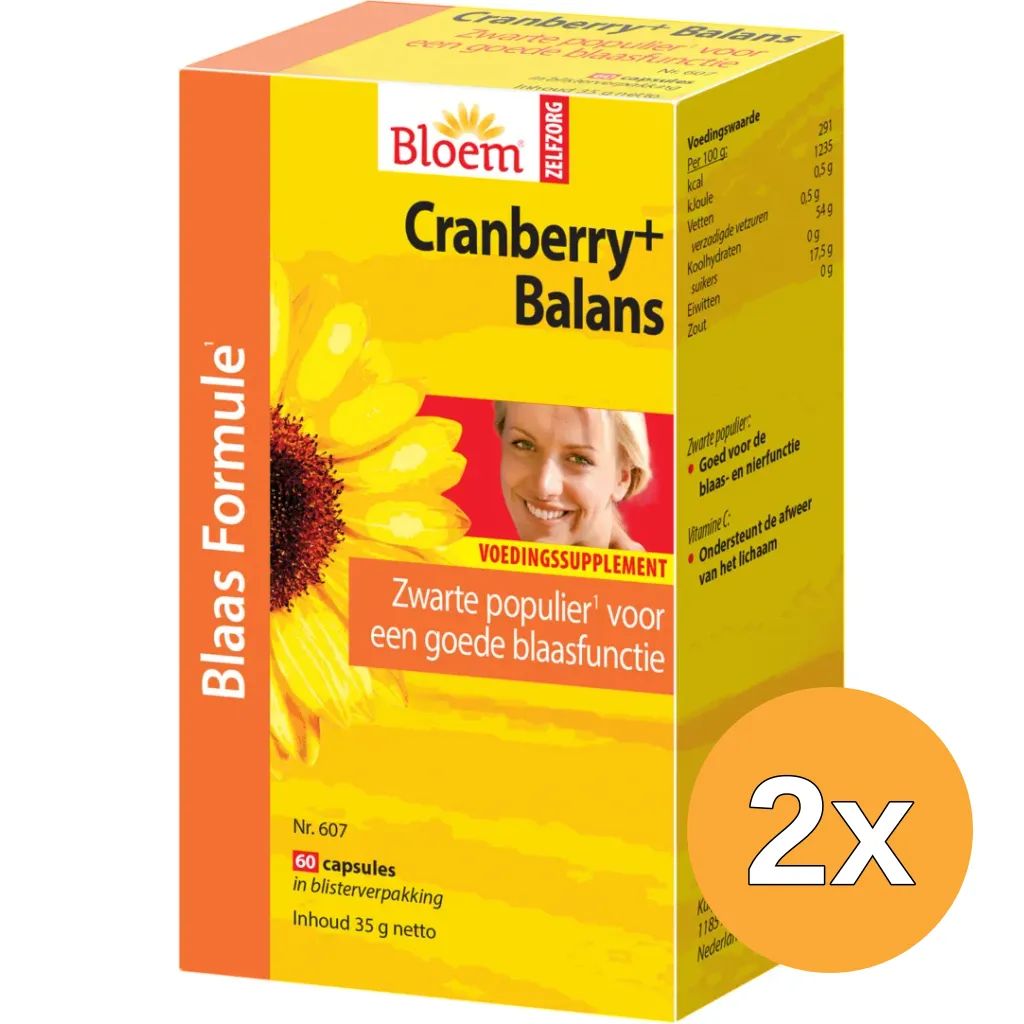2x Bloem Cranberry+ Balans (60 capsules)