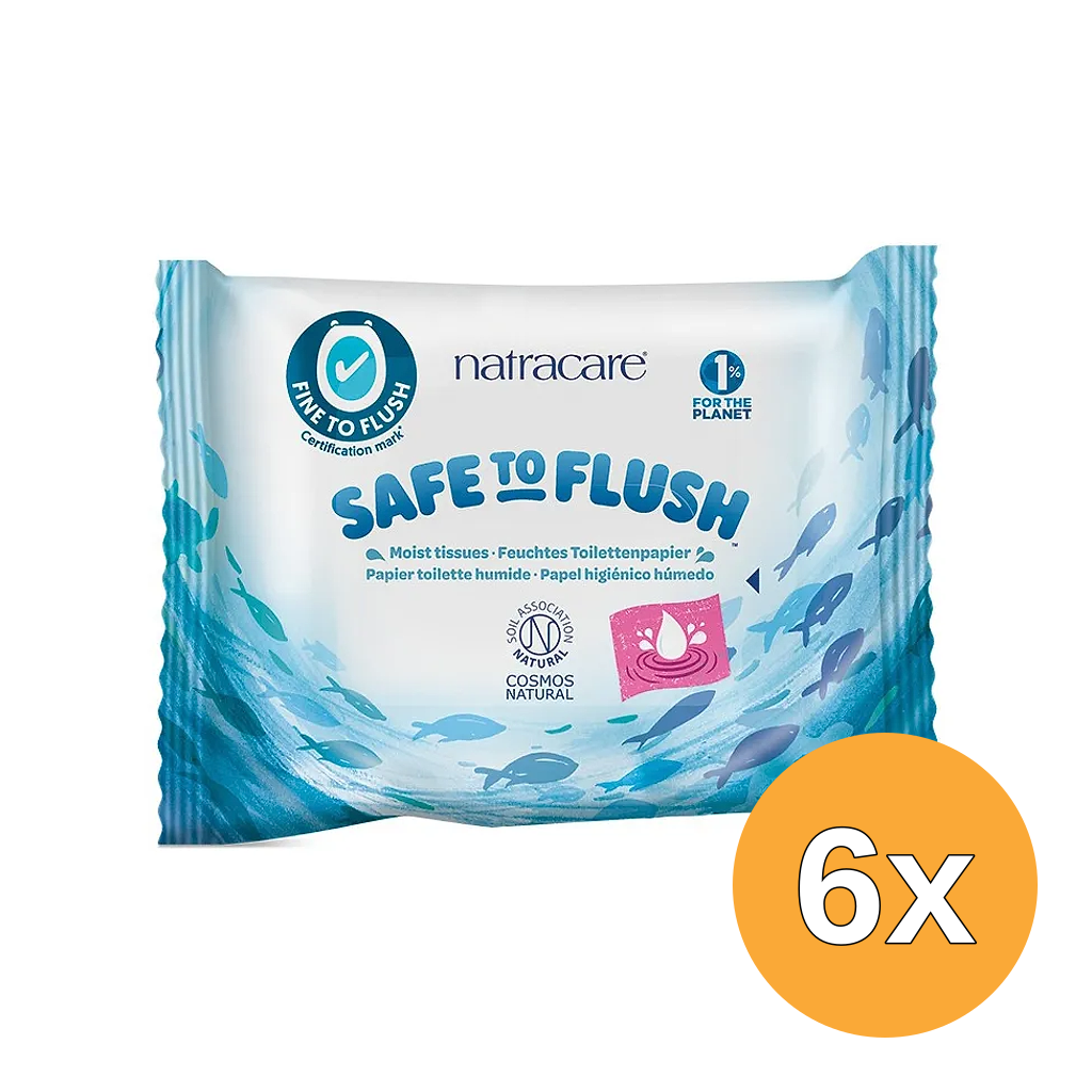 6x Natracare Toiletpapier Vochtig (30 stuks)