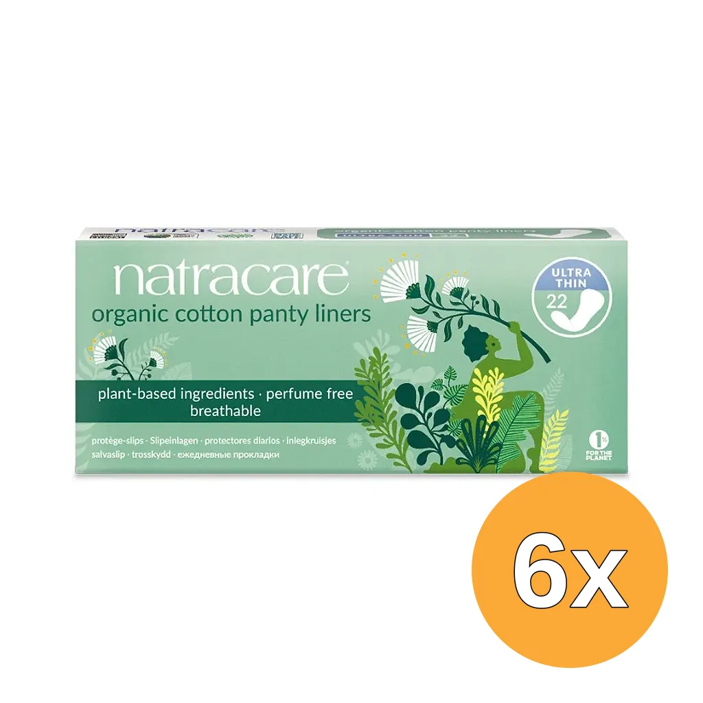 6x Natracare Inlegkruisjes ultra dun (22 stuks)