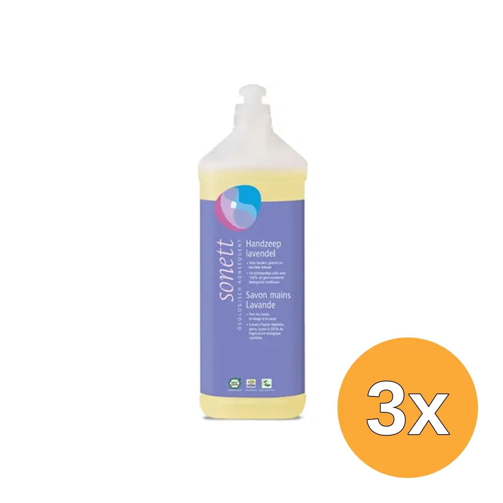 3x Sonett Handzeep lavendel vloeibaar (1000 ml)