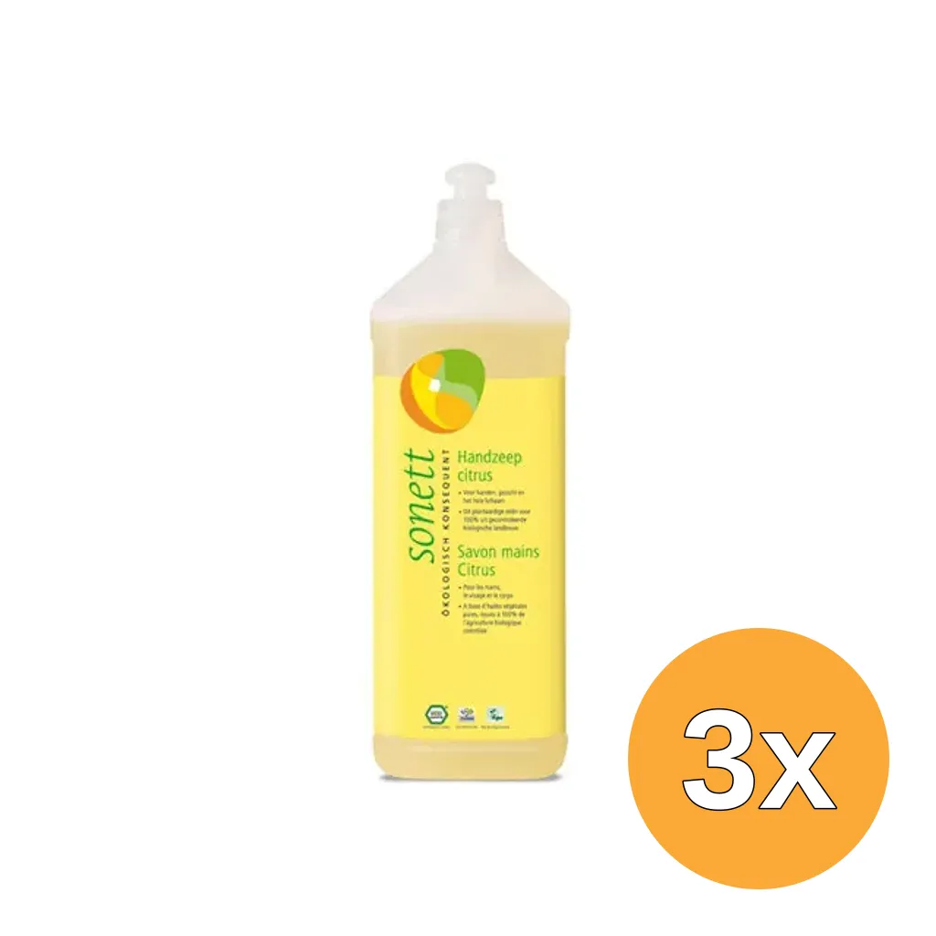 3x Sonett Handzeep citrus vloeibaar (1000 ml)