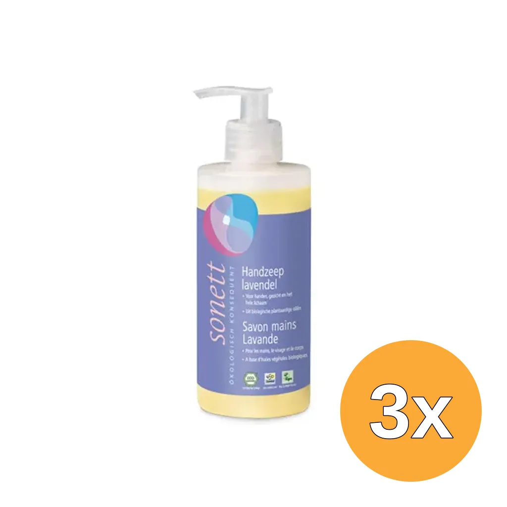 3x Sonett Handzeep lavendel vloeibaar (300 ml)