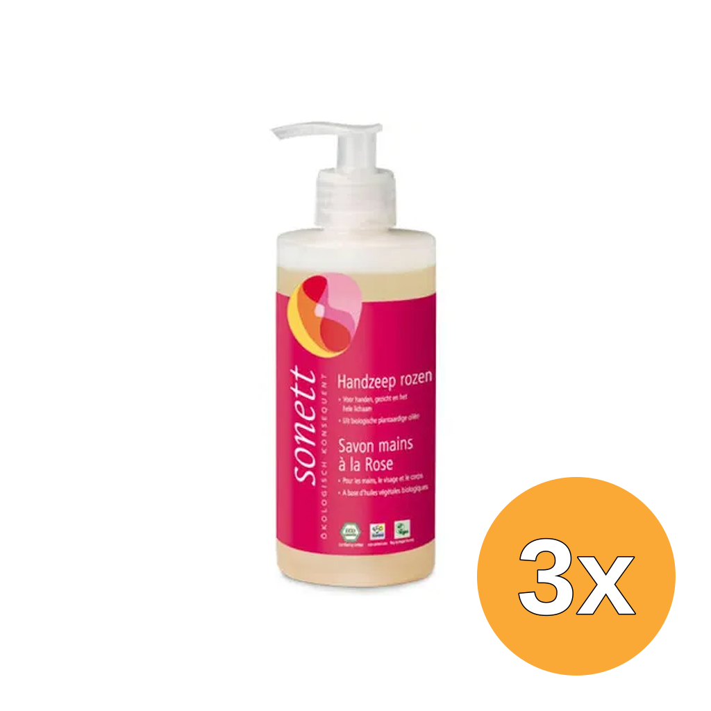 3x Sonett Handzeep rozen vloeibaar (300 ml)