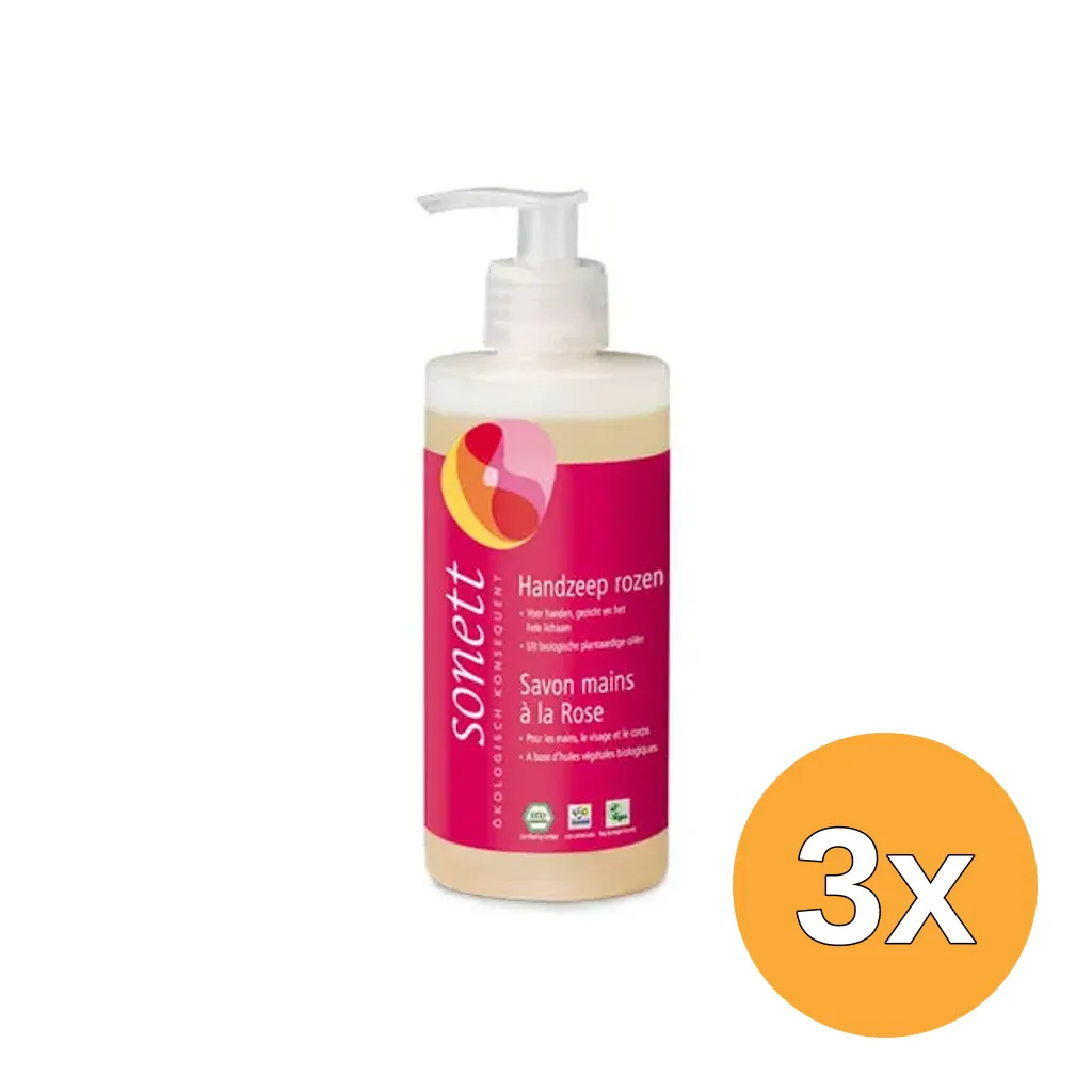 3x Sonett Handzeep rozen vloeibaar (300 ml)