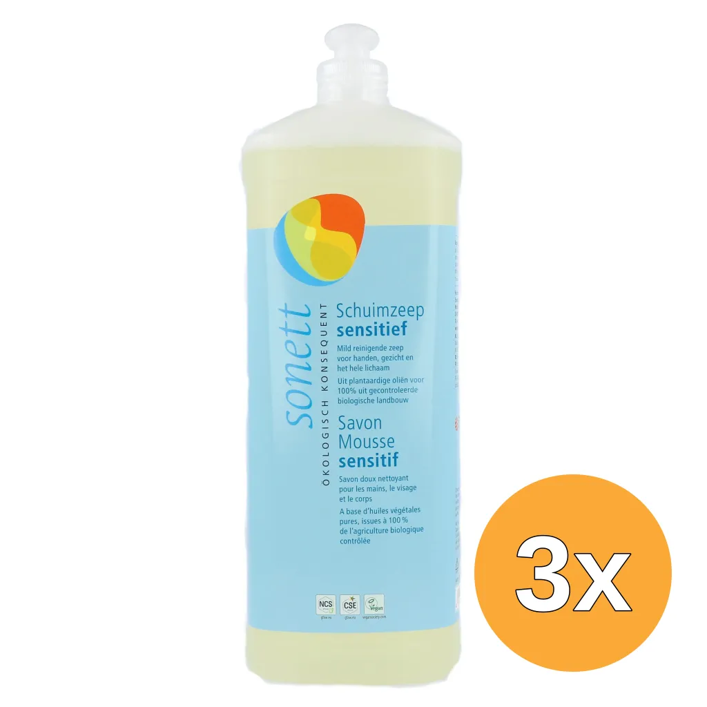 3x Sonett Schuimzeep Sensitief Navulverpakking (1000 ml)