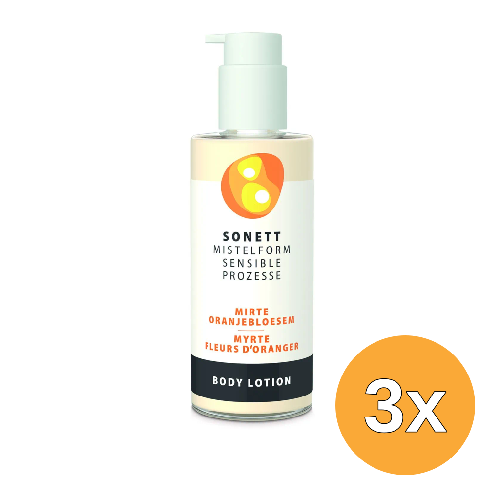 3x Sonett Mistelform Bodylotion Mirte & Oranjebloesem (145 ml)