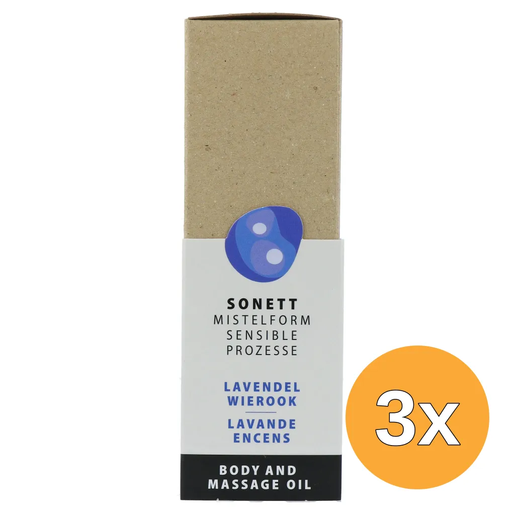 3x Sonett Mistelform Lichaams- en Massageolie Lavendel & Wierook (145 ml)