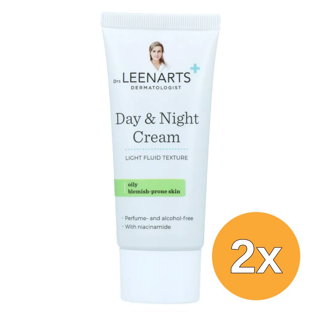 2x Drs Leenarts Dag- & Nachtcrème Vette Huid (50 ml)