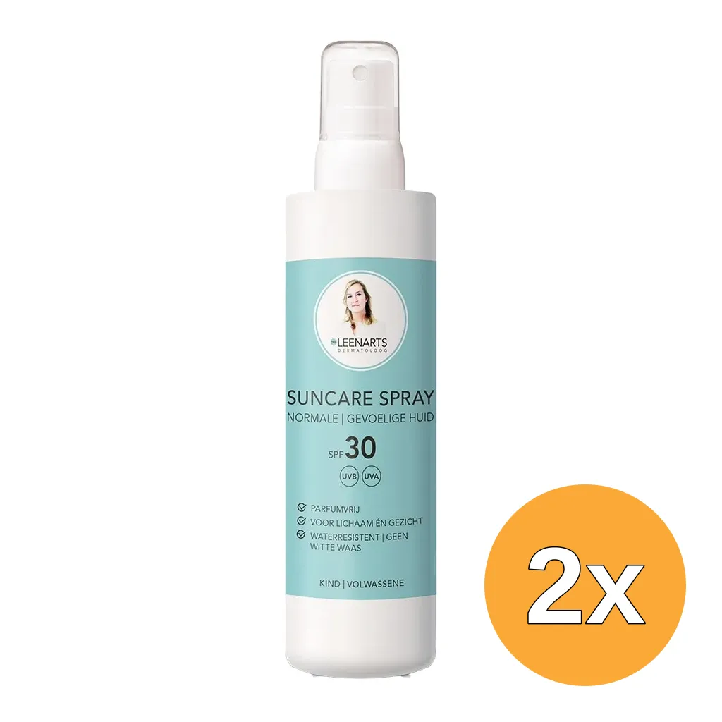 2x Drs Leenarts Sun Care SPF30 Normale Gevoelige Huid Parfumvrij Spray (200 ml)