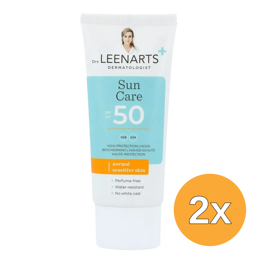 2x Drs Leenarts Sun Care SPF50 Normale Gevoelige Huid Parfumvrij (50 ml)