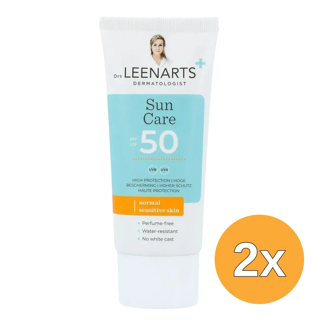 2x Drs Leenarts Sun Care SPF50 Normale Gevoelige Huid Parfumvrij (50 ml)