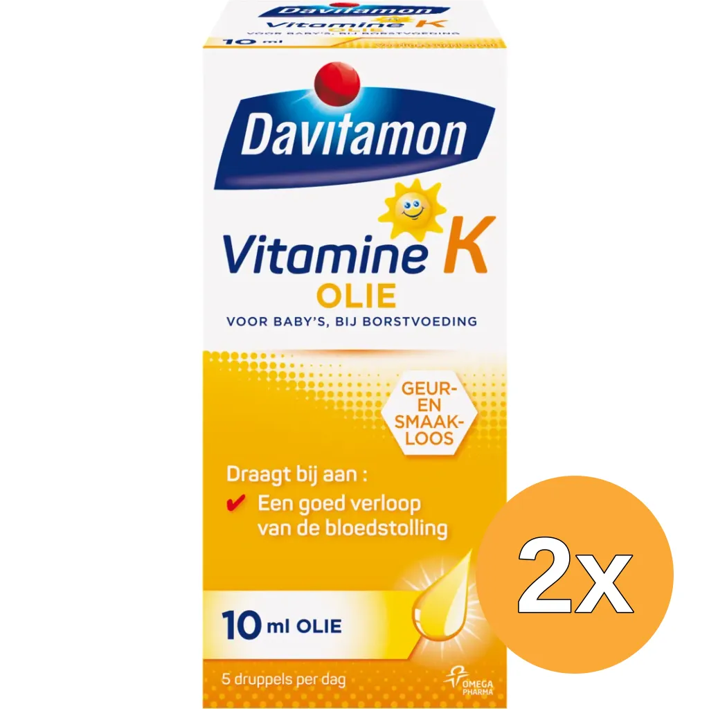 2x Davitamon Vitamine K olie (10 ml)