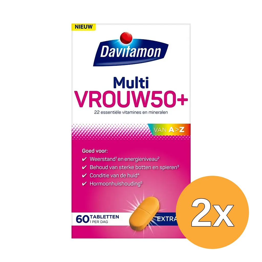 2x Davitamon Multi Vrouw 50+ (60 tabletten)