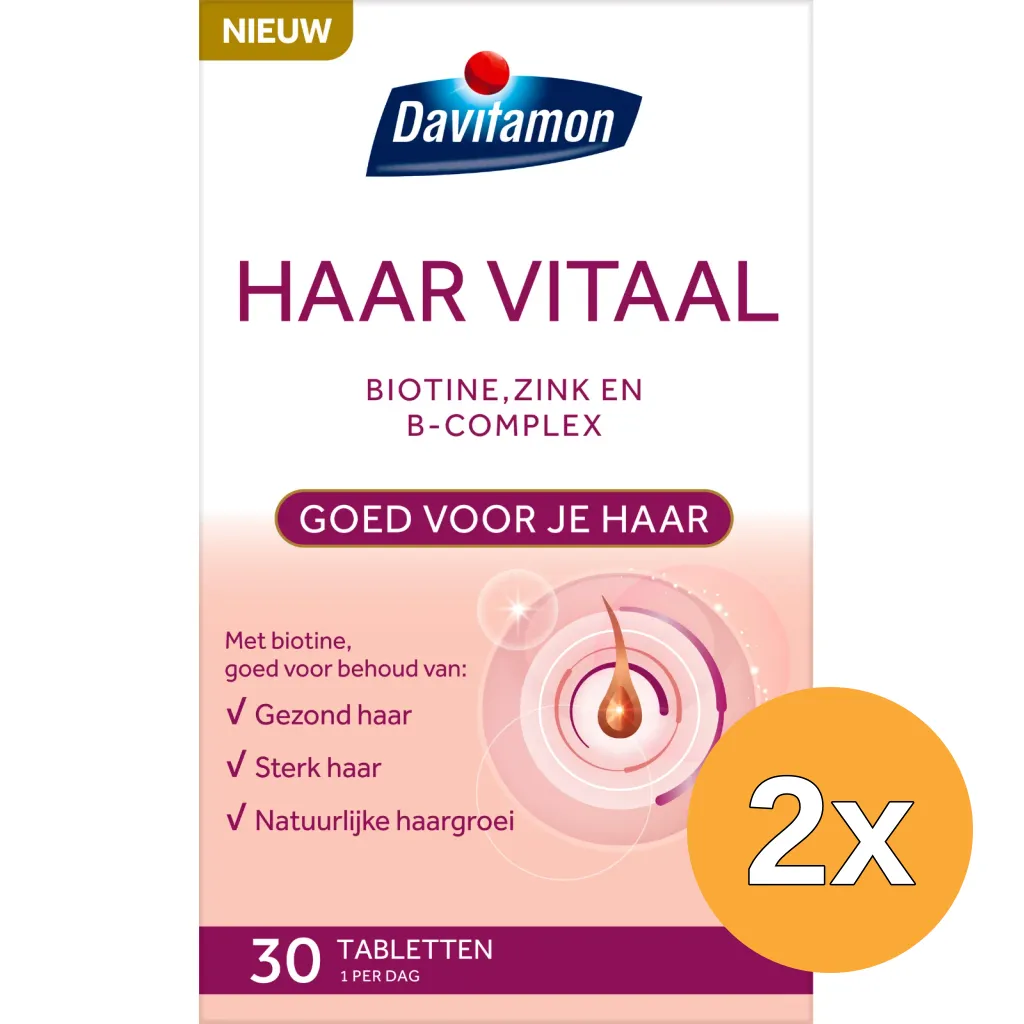 2x Davitamon Haar Vitaal Tabletten (30 tabletten)
