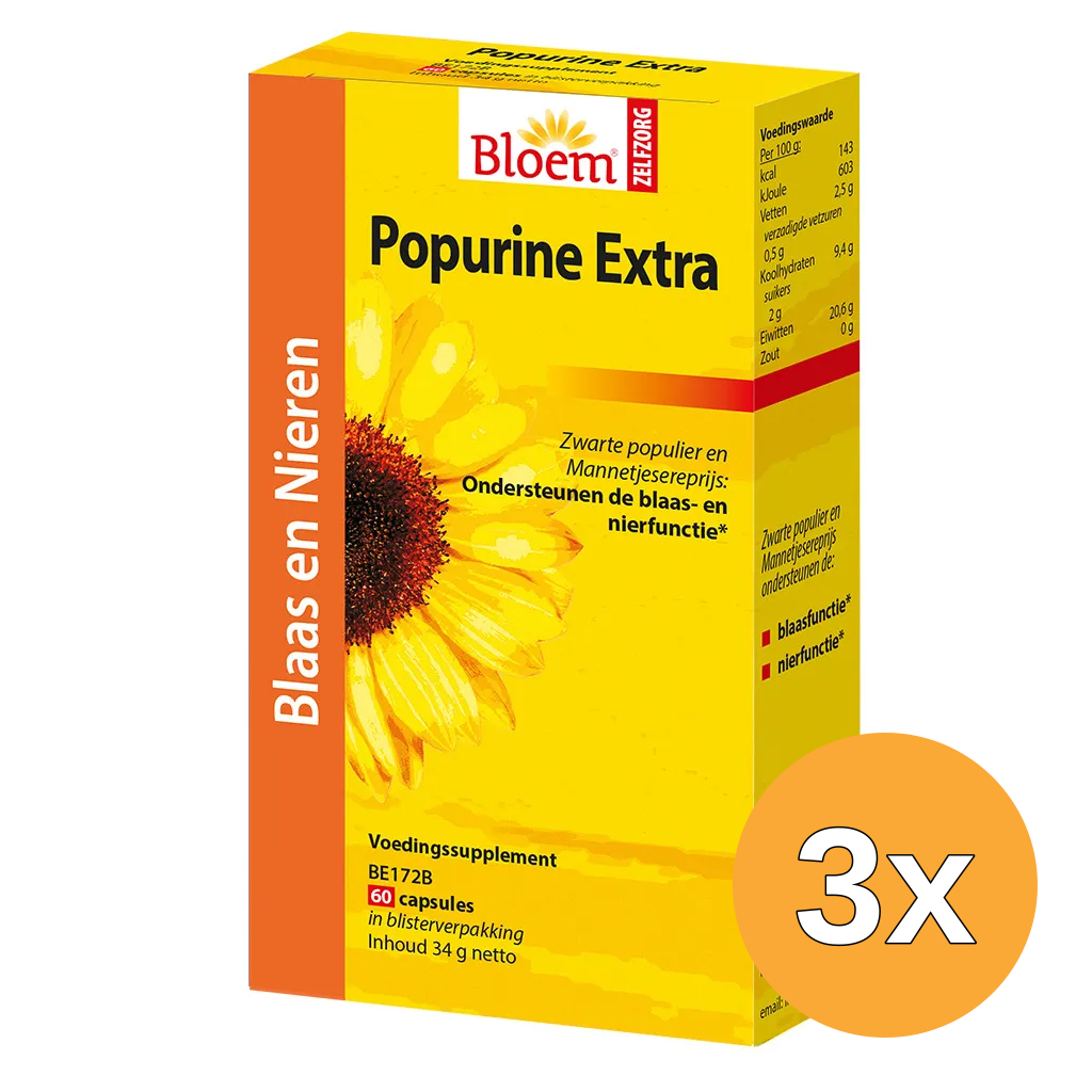 3x Bloem Popurine extra (60 capsules)