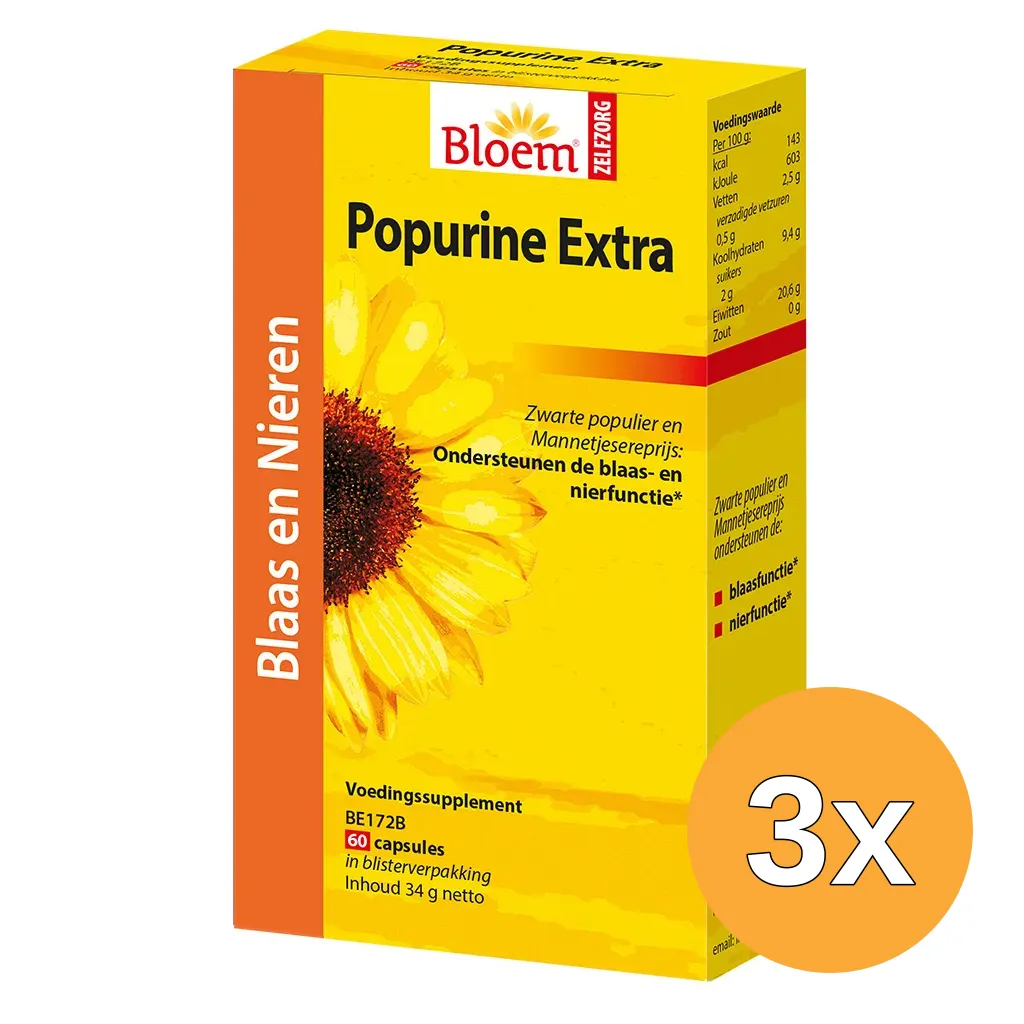 3x Bloem Popurine extra (60 capsules)