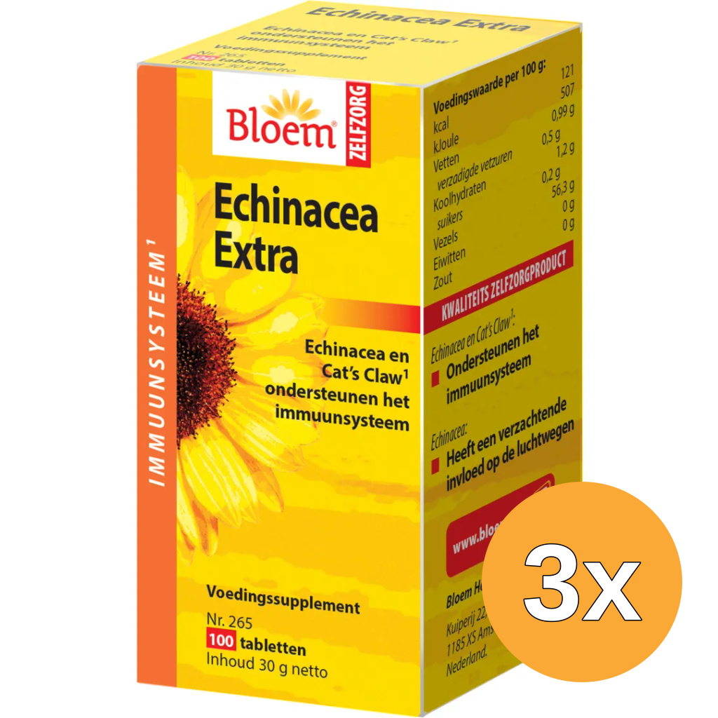3x Bloem Echinacea (100 Tabletten)