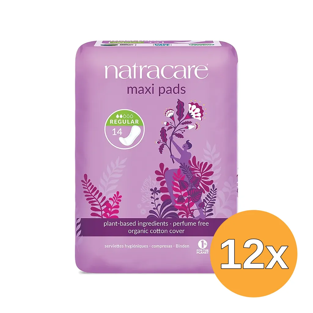 12x Natracare Maandverband normaal (14 stuks)