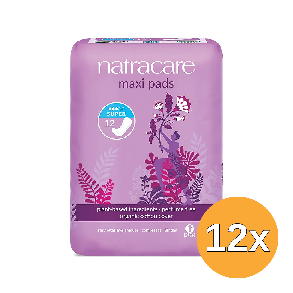 12x Natracare Maandverband super (12 stuks)