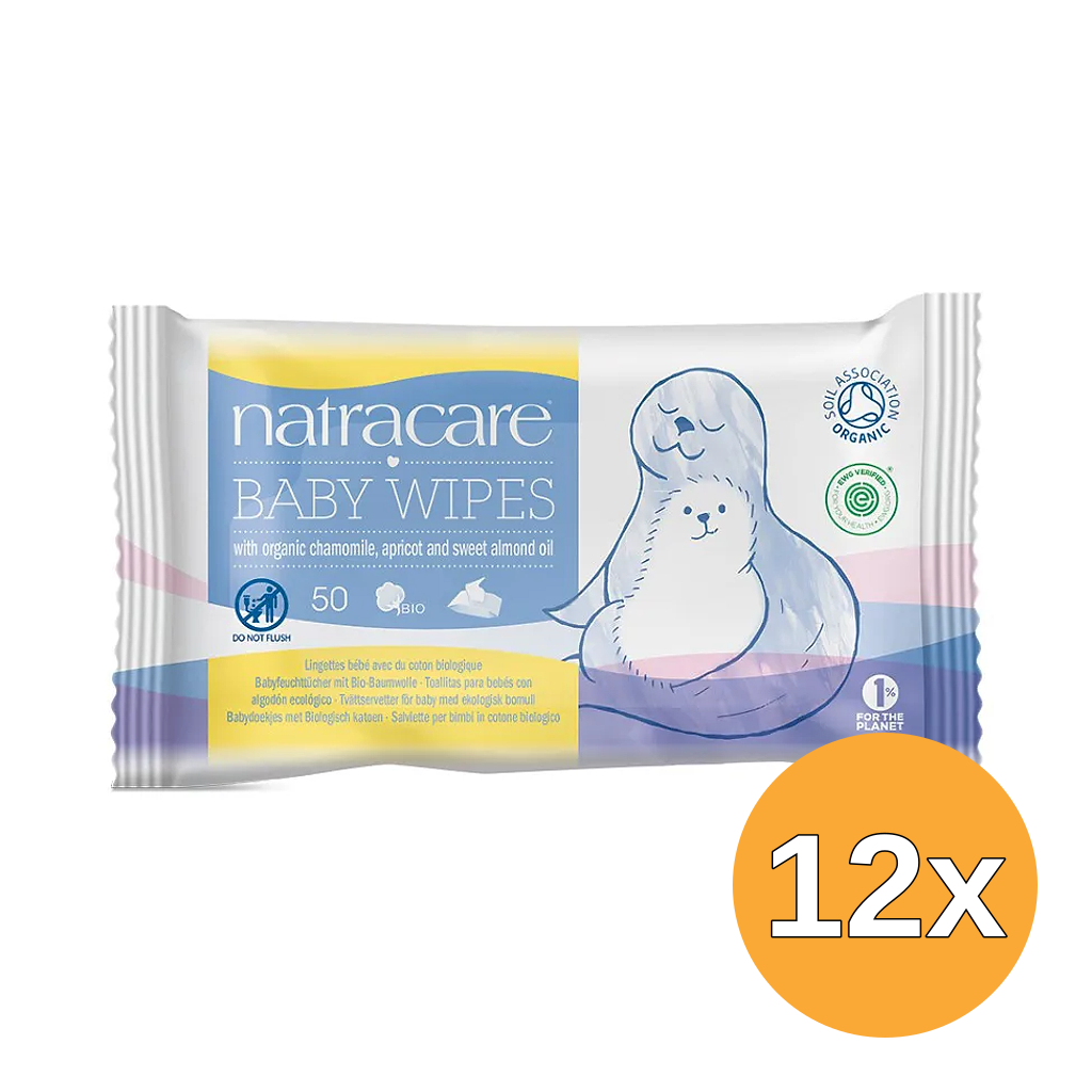 12x Natracare Babydoekjes (50 stuks)