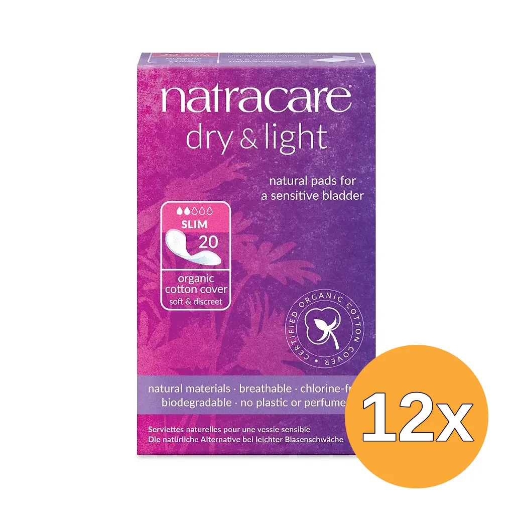 12x Natracare Dry & light pads (20 stuks)