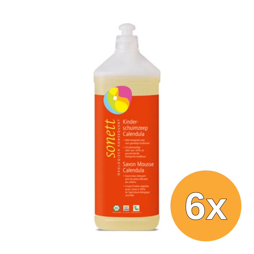 6x Sonett Schuimzeep Kids Calendula (1000 ml)