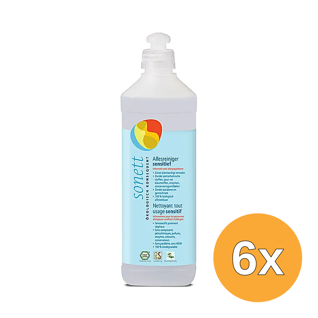6x Sonett Allesreiniger Sensitive Bio (500 ml)